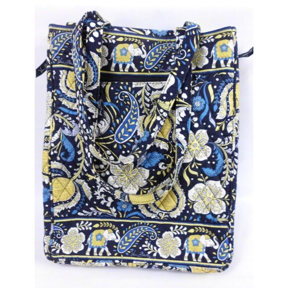 Vera Bradley Ellie Blue Laptop Travel Tote Bag Retired Checkpoint Friendly - Picture 1 of 5